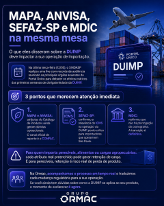 MAPA, ANVISA, SEFAZ-SP e MDIC Debatem DUIMP ao Vivo: O Que Muda para Importadores de Perecíveis
