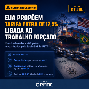 Tarifa de 12,5% dos EUA por trabalho forçado: o que muda para o comércio exterior brasileiro